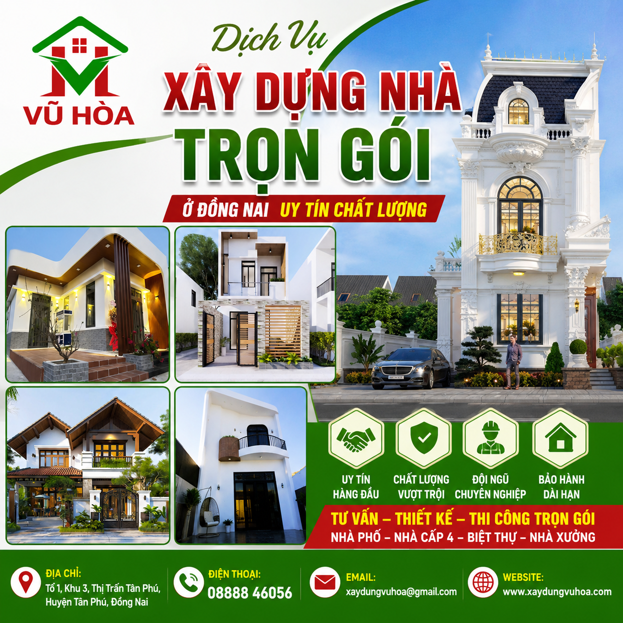 dịch vụ xây dựng nhà trọn gói ở Đồng Nai